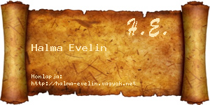 Halma Evelin névjegykártya